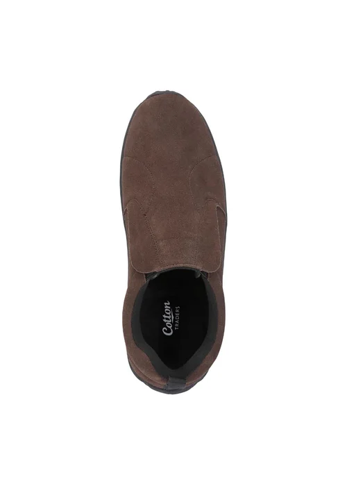 Cotton Traders Dark Chestnut Casual Suede Slip On Shoes - Size 8 Image 2