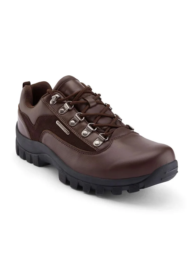 Cotton Traders Chocolate Waterproof Leather Shoes