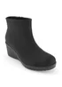 Cotton Traders Black Wedge Sock Boots - Size 4 Image 1