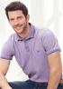 Cotton Traders Dusky Purple Textured Luxury Polo Shirt - 4XL Image 2