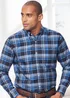 Cotton Traders Twilight Long Sleeve Easy Iron Check Shirt - Medium Image 3
