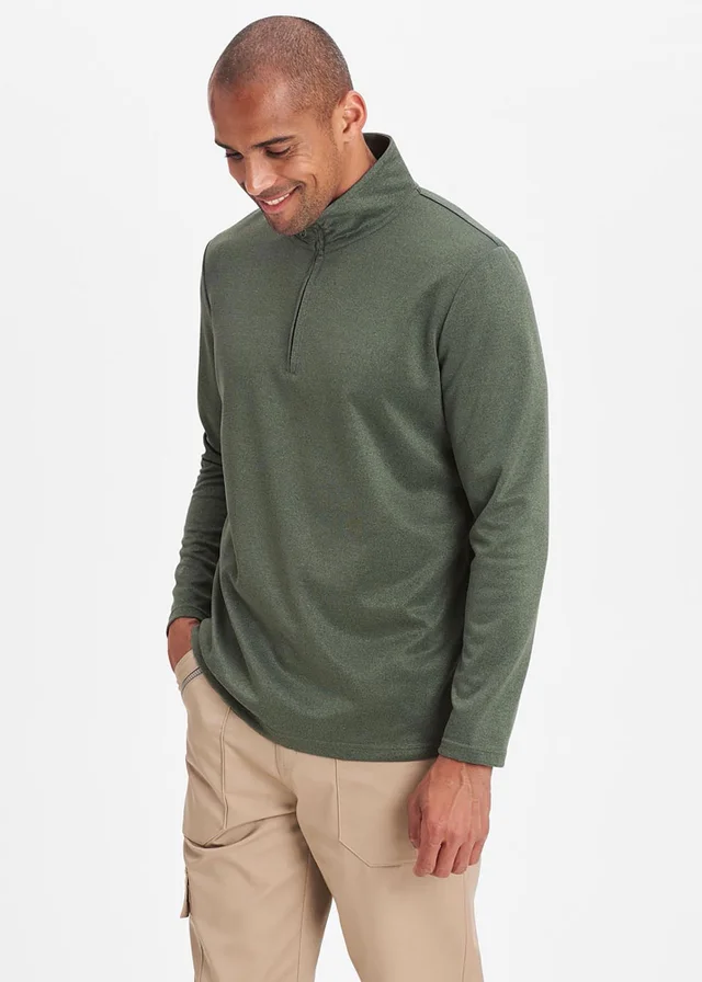 Cotton Traders Everglade Breathable Long Sleeve Half Zip Top