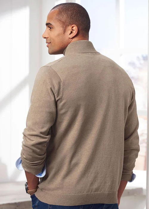 Cotton Traders Sandstone Cotton Zip-Through Cardigan - 3XL Image 2