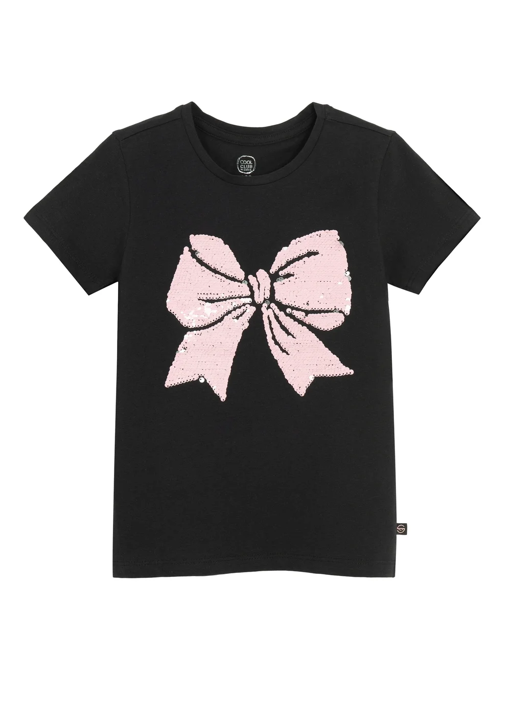 Cool Club Black Short Sleeve Printed Bow T-Shirt (2-7 yrs) - Age 6 Years Image 1