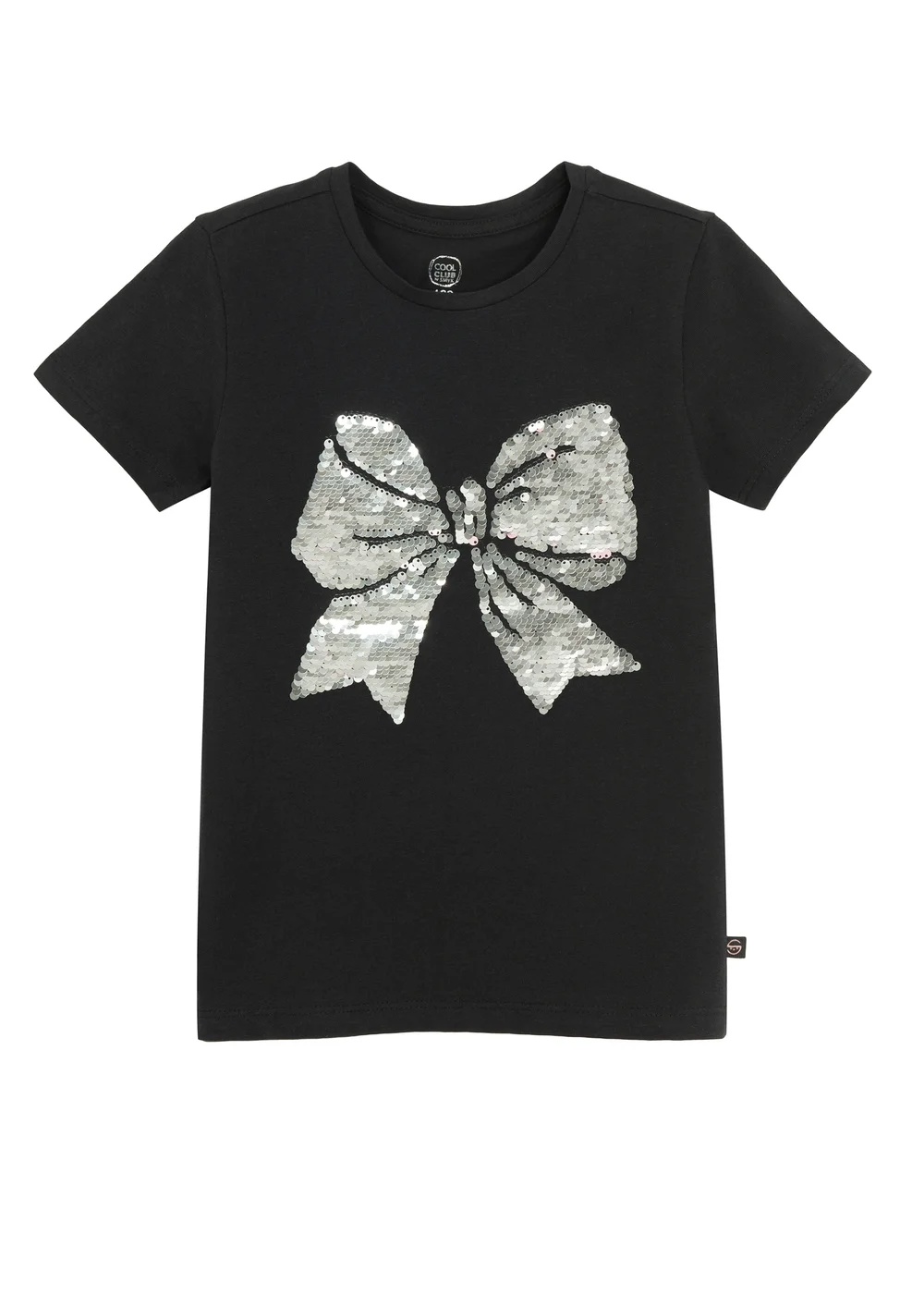 Cool Club Black Short Sleeve Printed Bow T-Shirt (2-7 yrs) - 6 Yrs Image 3