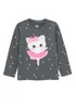 Cool Club Black Long Sleeve printed Ballerina Cat Top (3-7 yrs) - Age 3 Years Image 1