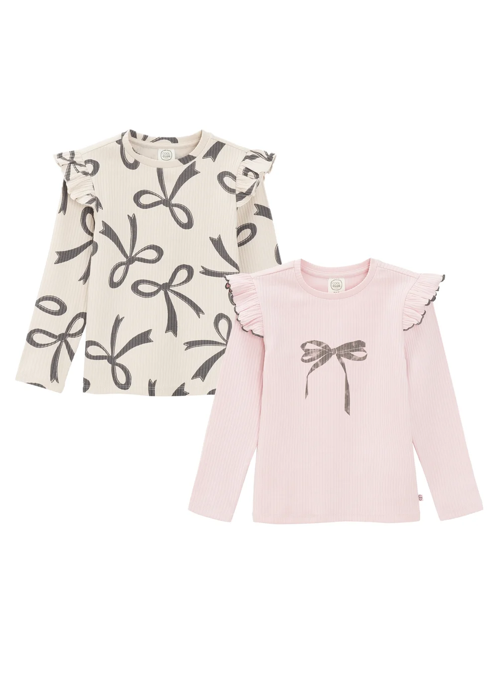 Cool Club Pink 2-Pack Bow Printed T-Shirts (2-7 yrs) - Age 6 Years Image 1