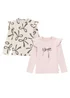 Cool Club Pink 2-Pack Bow Printed T-Shirts (2-7 yrs) - Age 6 Years Image 1