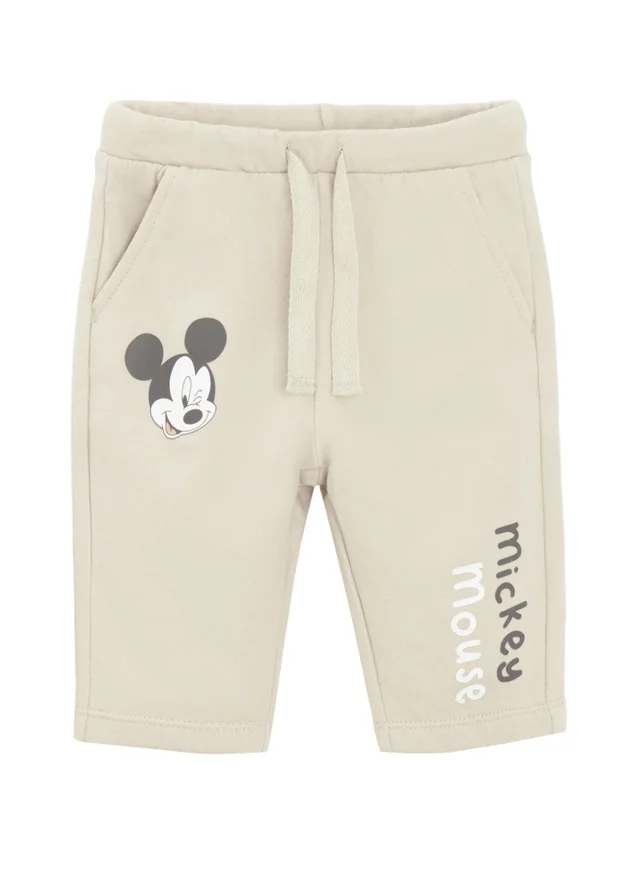 Cool Club Beige Mickey Mouse Print Joggers (2-24 mnths)