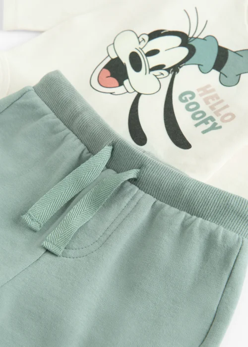 Cool Club Green Goofy Print 2-Piece Bodysuit and Jogger Outfit Set (2-24 mnths) - 9 - 12 Months Image 3