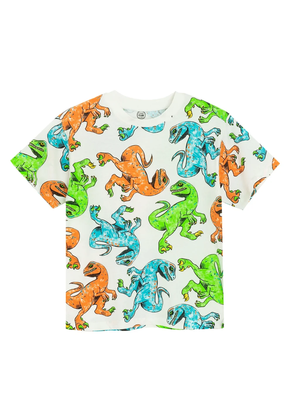 Cool Club White 2-Pack Short Sleeve Dinosaur Printed T-Shirts (3-7 yrs) - 4 Yrs Image 3