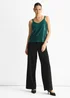 Gini London Green Sequin V Neck Cami Top - L/XL Image 1