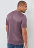Cotton Traders Washed Plum Breathable Short Sleeve V Neck Top - Large Image 3