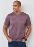 Cotton Traders Washed Plum Breathable Short Sleeve V Neck Top - Large Image 2