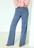 Cotton Traders Lightwash Wide Leg Jeans - 22/L29 Image 2