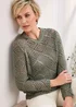 Cotton Traders Pistachio Pointelle Jumper - Size 16 Image 3