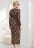 Cotton Traders Chocolate Plisse Printed Jersey Maxi Dress - 12 Image 2
