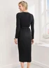 Cotton Traders Black Plisse Jersey Maxi Dress - 18 Image 2