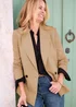 Cotton Traders Light Camel Double Breasted Blazer - 20 Image 1
