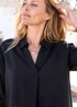 Cotton Traders Black Long Sleeve Popover Blouse - Size 8 Image 4