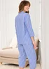 Cotton Traders Misty Blue Cotton Woven Cropped PJ Set - Size 16 Image 2