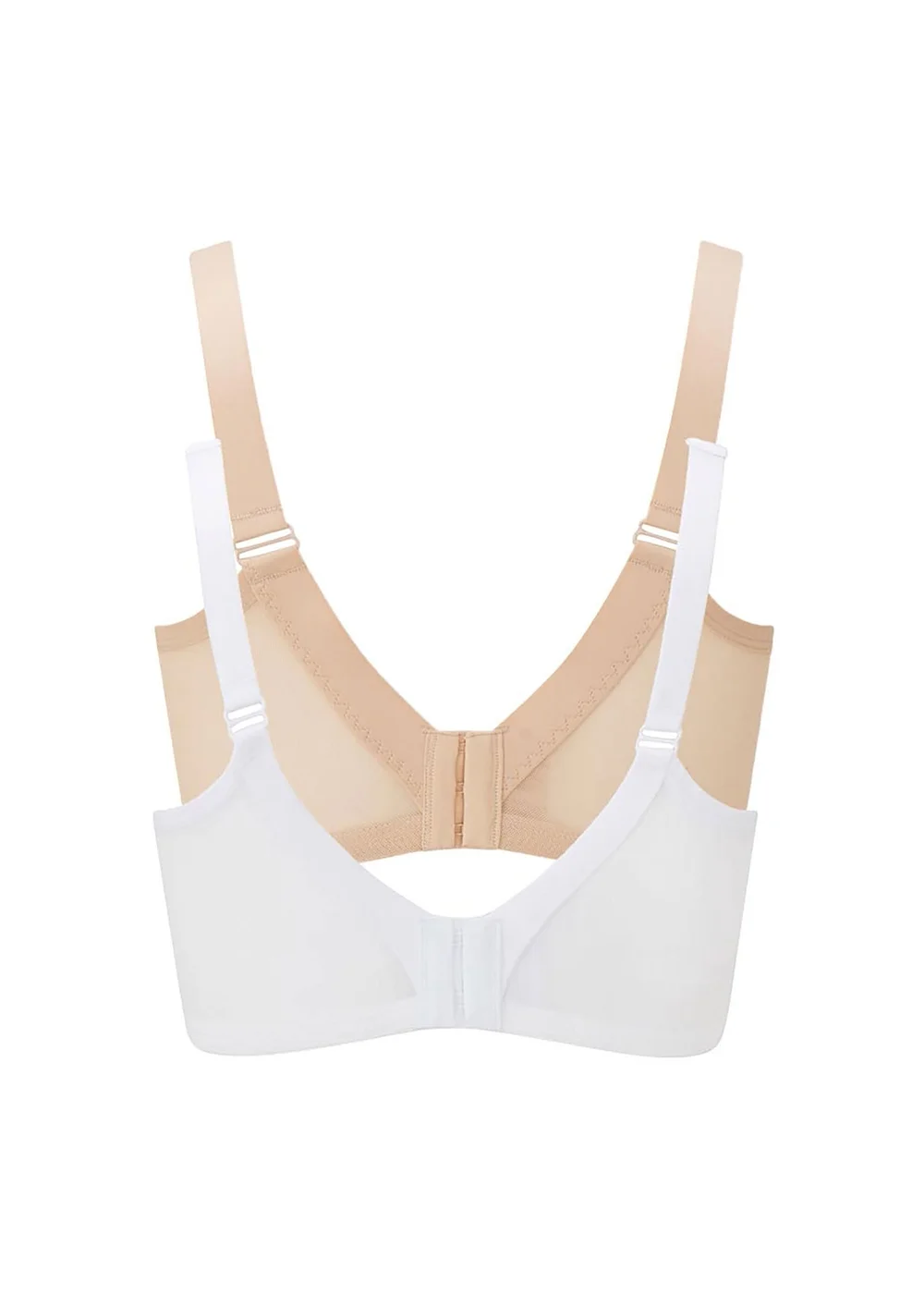 Cotton Traders Multi 2 Pack Dolly Full Cup Non-Wired Bras - 34DD Image 2