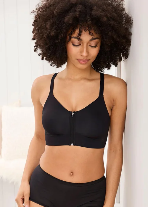 Cotton Traders Multi 2 Pack Abby Zip Front Comfort Bras - 38DD Image 3