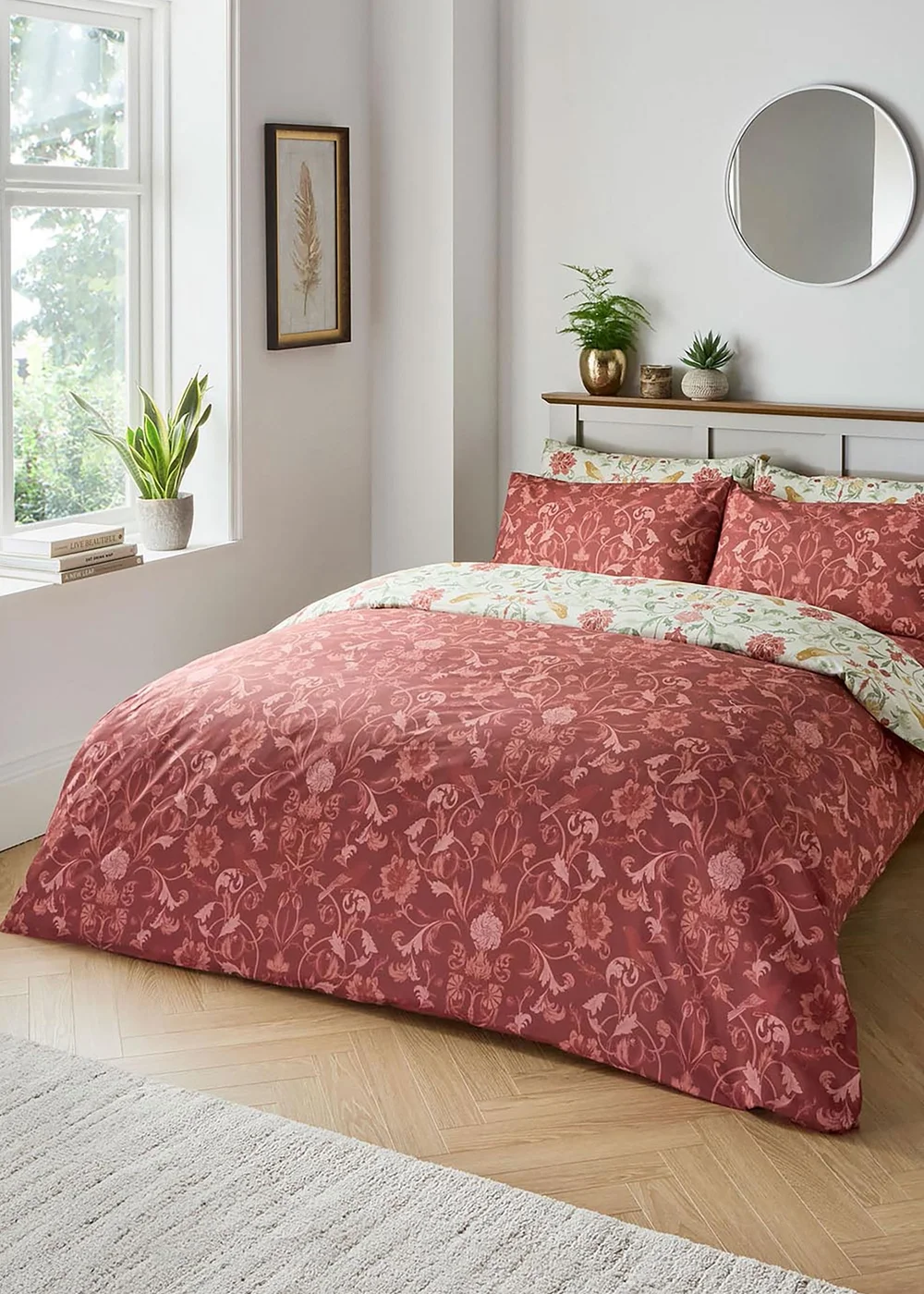 Cotton Traders Multi Acanthus Duvet Set - Single Image 2