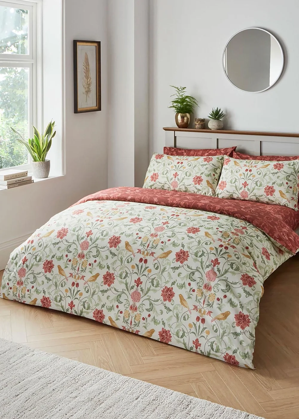 Cotton Traders Multi Acanthus Duvet Set - Single Image 1