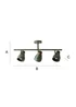 ValueLights Parker Green & Walnut 3 Way Ceiling Light - One Size Image 6