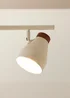 ValueLights Parker Cream & Walnut 3 Way Ceiling Light - One Size Image 4