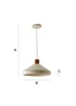 ValueLights Parker Cream and Walnut Pendant Ceiling Light - One Size Image 6