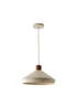 ValueLights Parker Cream and Walnut Pendant Ceiling Light - One Size Image 5