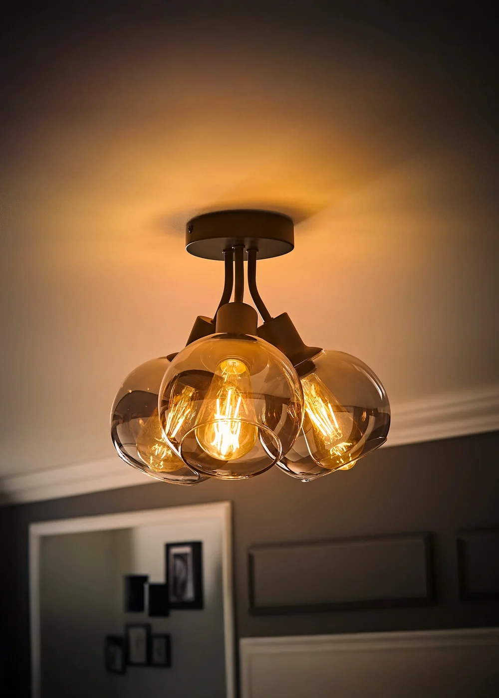 ValueLights Bellamy Black Bubble Cluster Ceiling Light - One Size Image 2