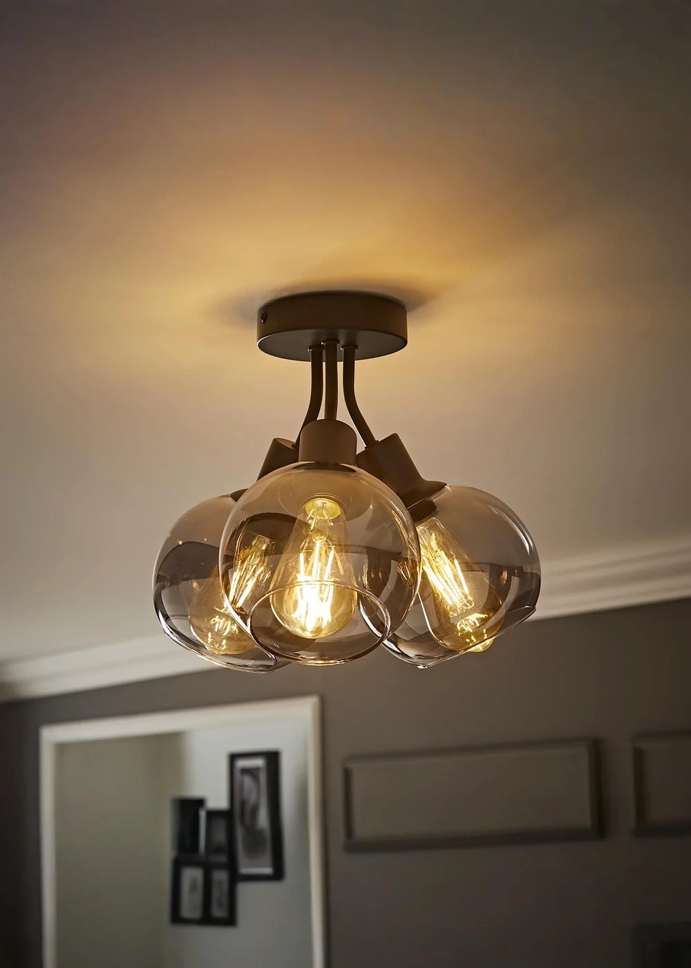 ValueLights Bellamy Black Bubble Cluster Ceiling Light - One Size Image 1