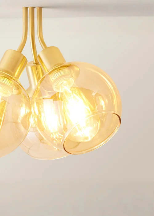 ValueLights Bellamy Brushed Gold Bubble Cluster Ceiling Light - One Size Image 4