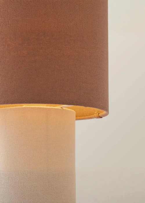 ValueLights Bobby Mocha Fabric Table Lamp - One Size Image 4