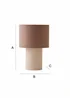 ValueLights Bobby Mocha Fabric Table Lamp - One Size Image 6