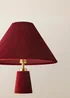 ValueLights Martha Conical Burgundy Velvet Table Lamp - One Size Image 4