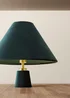ValueLights Martha Conical Teal Velvet Table Lamp - One Size Image 4