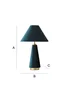 ValueLights Martha Conical Teal Velvet Table Lamp - One Size Image 6