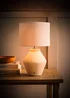 ValueLights Finn Cream Ceramic Rechargeable Table Lamp - One Size Image 2