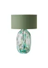 ValueLights Belinda Green Confetti Glass Table Lamp with Shade - One Size Image 5