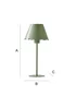 ValueLights Hattie Green Scallop Rechargeable Table Lamp - One Size Image 6