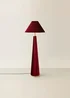 ValueLights Martha Conical Burgundy Velvet Midi Floor Lamp - One Size Image 5