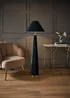 ValueLights Martha Conical Teal Velvet Midi Floor Lamp - One Size Image 1