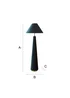 ValueLights Martha Conical Teal Velvet Midi Floor Lamp - One Size Image 6