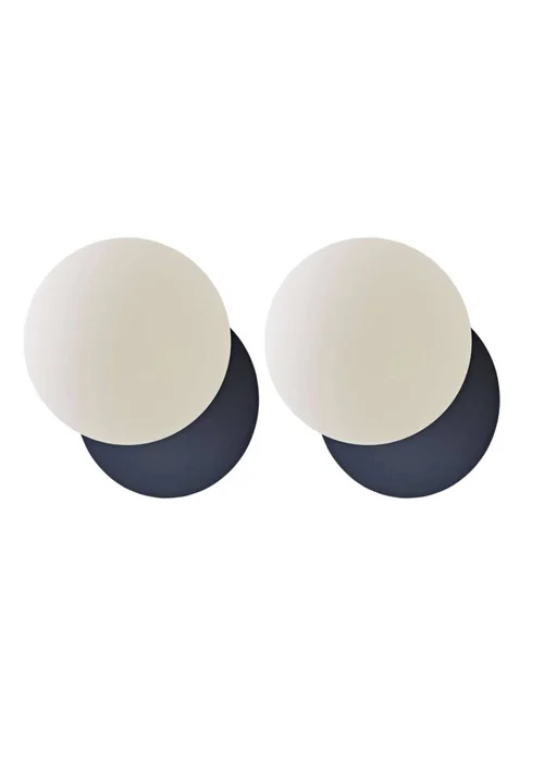 ValueLights Darla Pair of Navy Bathroom Wall Lights with Bulbs - One Size Image 1
