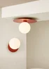 ValueLights Darla Pair of Rust Bathroom Wall Lights with Bulbs - One Size Image 4
