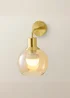 ValueLights Bellamy Pair of Gold Glass Globe Rechargeable Wall Lights - One Size Image 4